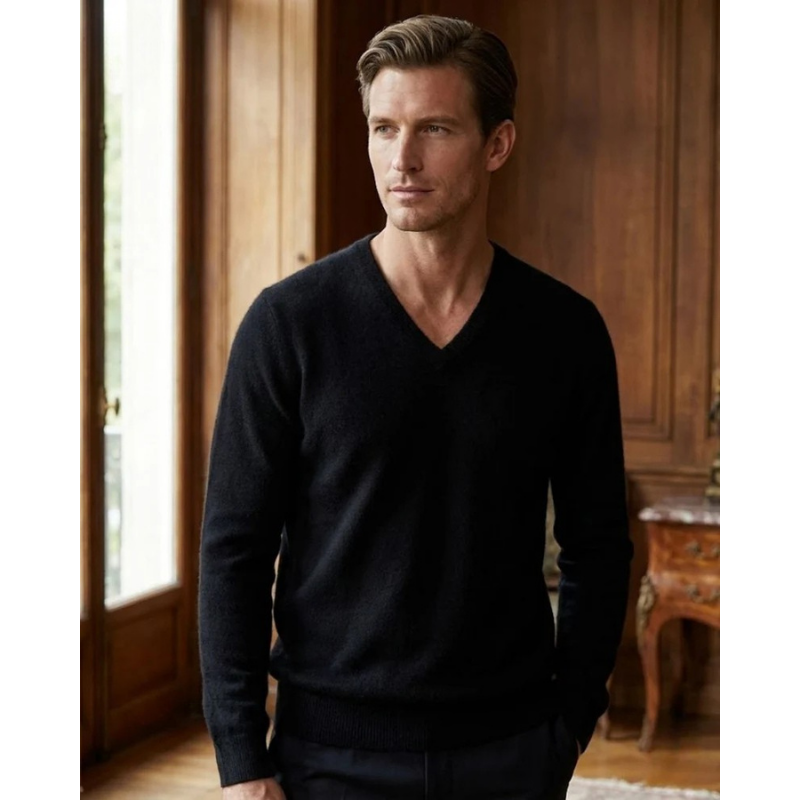 Chelsea V-Neck Sweater - 100% Cashmere