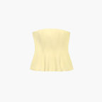 SAINT CLAIRE Épure backless top featuring a sleek design with thin straps and minimalist style, shown on a neutral background.