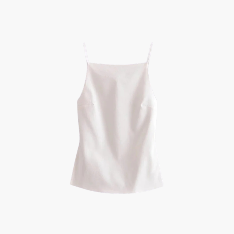 SAINT CLAIRE Celeste Cami Top in soft fabric with adjustable straps, displayed on a neutral background.