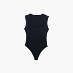 SAINT CLAIRE Épure Slim Bodysuit featuring a sleek, fitted design with smooth fabric and a high neckline.
