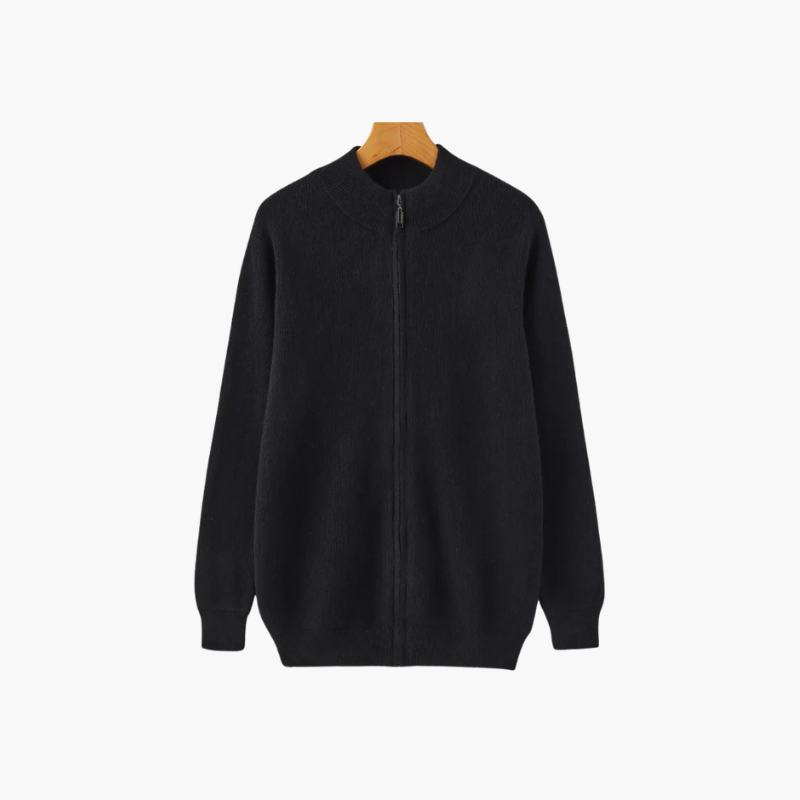 Saint Moritz Mont Blanc zip-up sweater featuring a stylish design, soft knit fabric, and a full-length zipper for a comfortable fit.