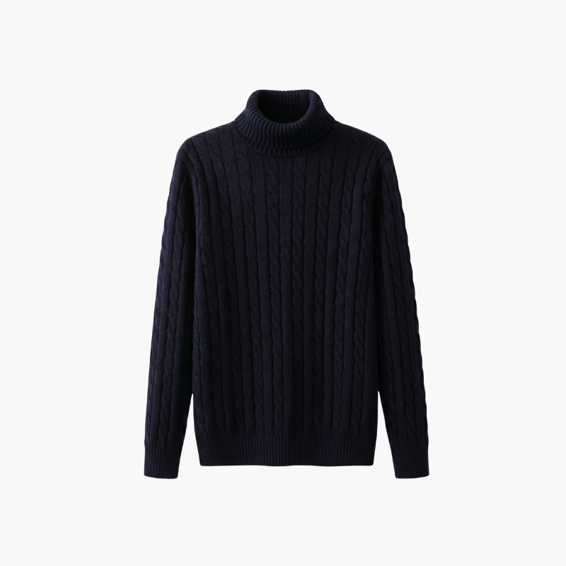 Saint Moritz Zermatt turtleneck cashmere sweater in beige, featuring a soft knit texture and classic fit, displayed on a neutral background.