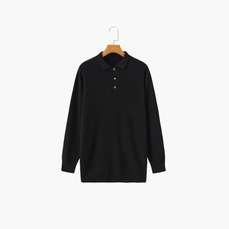 Saint Moritz 100% cashmere Kensington classic polo shirt featuring a smooth knit fabric and a classic collar design.