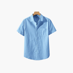 Saint Moritz Marbella stand collar shirt with button-down front and tailored fit, shown in a classic design.