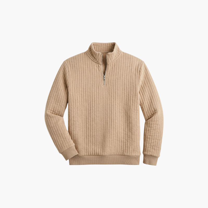 Saint Moritz men's striped quarter-zip sweater featuring a classic design and comfortable fit.