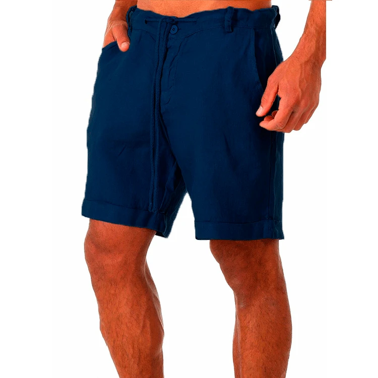 Saint Moritz classic cotton shorts in light beige, shown folded with a relaxed fit and breathable fabric for casual summer wear.