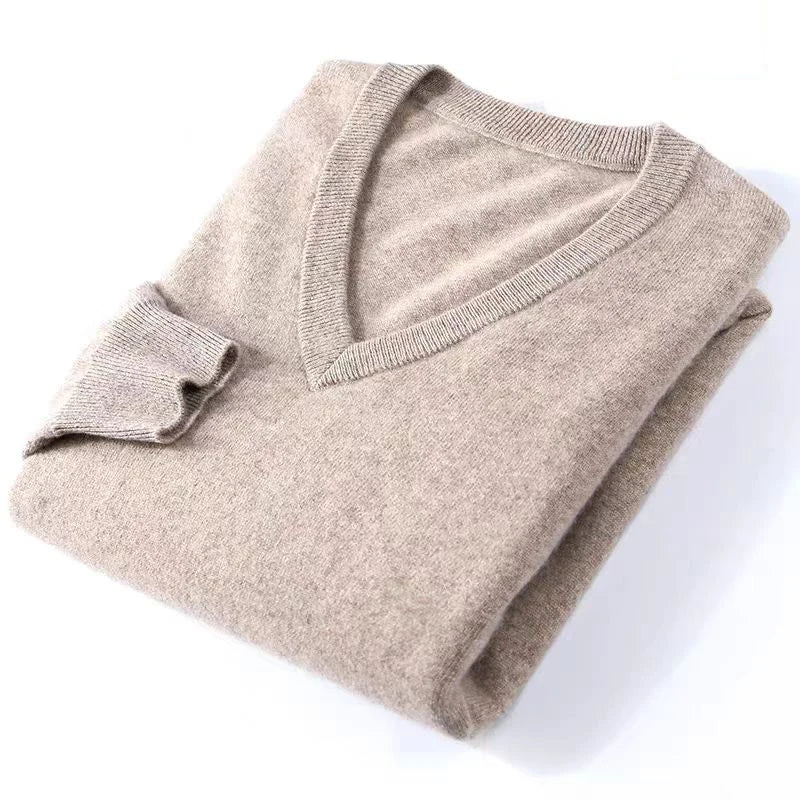 Chelsea V-Neck Sweater - 100% Cashmere