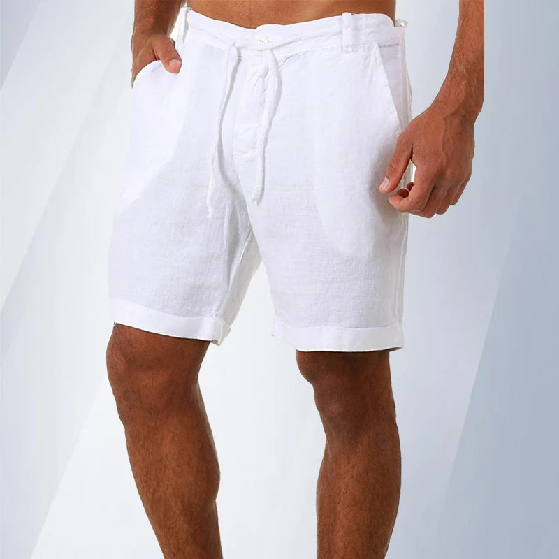 Saint Moritz classic cotton shorts in beige, featuring a relaxed fit, waistband, and side pockets, ideal for casual wear.
