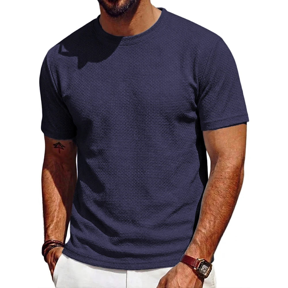 Saint Moritz Capri lightweight tee, soft cotton fabric in a casual fit, shown in a light color with a round neckline.