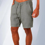Saint Moritz classic cotton shorts in beige, featuring a relaxed fit with side pockets and adjustable waistband.