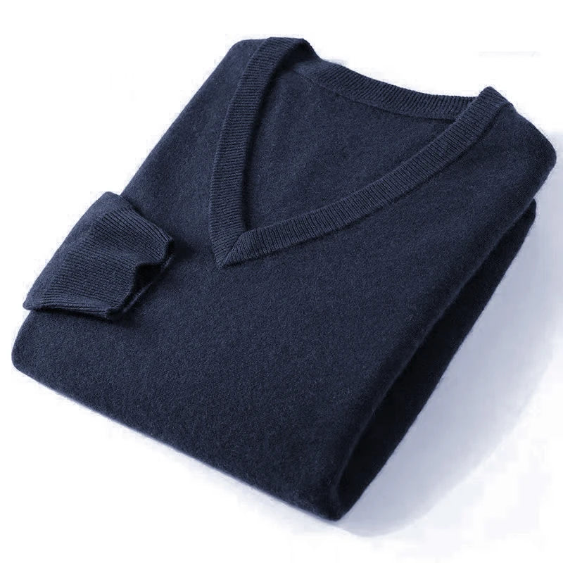 Chelsea V-Neck Sweater - 100% Cashmere