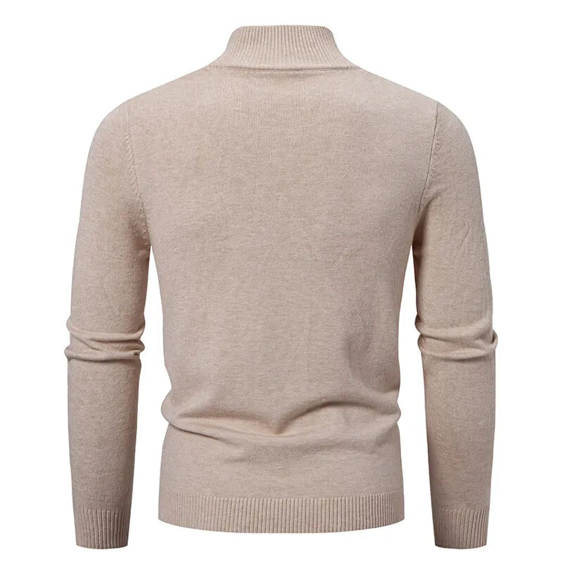 Saint Moritz Mont Blanc zip-up sweater, soft knit fabric, with a front zipper and ribbed cuffs, displayed on a neutral background.