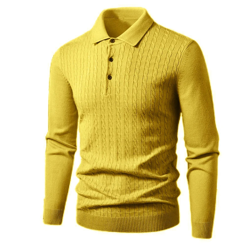 Saint Moritz Oxford Classic Sweater in navy, featuring a crew neck and ribbed cuffs, displayed on a neutral background.