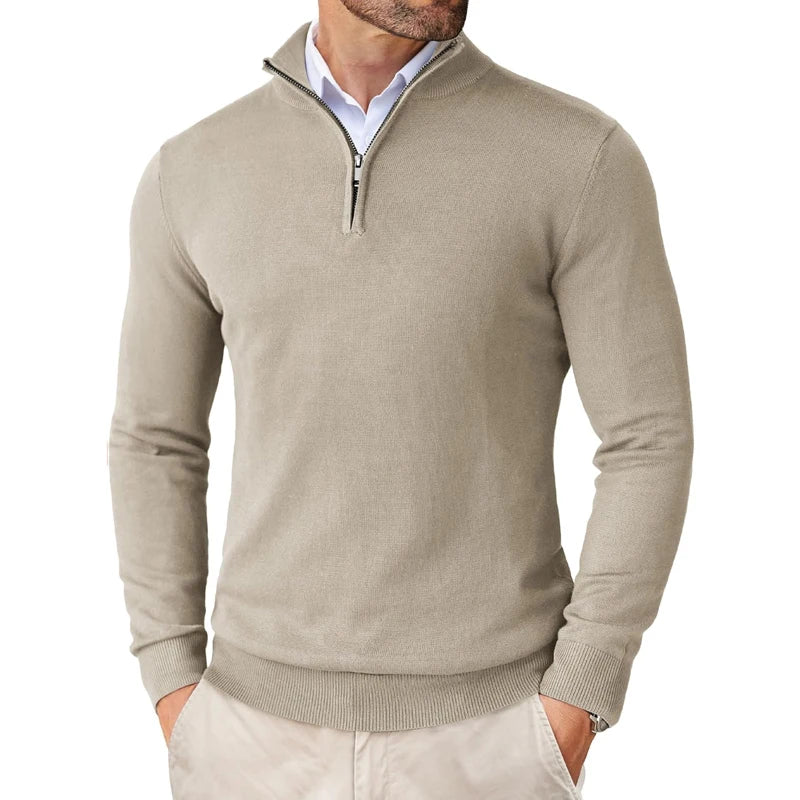 Saint Moritz essential winter pullover in cozy knit, featuring a classic fit and ribbed cuffs, perfect for cold weather.