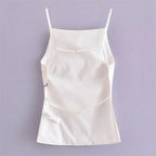 SAINT CLAIRE Celeste Cami Top in soft fabric, featuring a sleek neckline and thin straps, perfect for casual or layered looks.