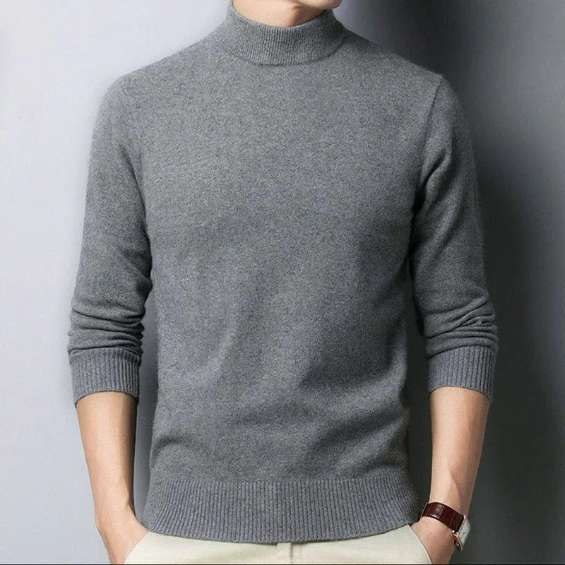 100% Cashmere Montclair Mock Neck Sweater
