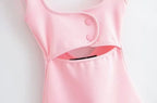 SAINT CLAIRE Soleil Mini Dress from Summer Edit with floral print, lightweight fabric, short sleeves, and V-neck design.