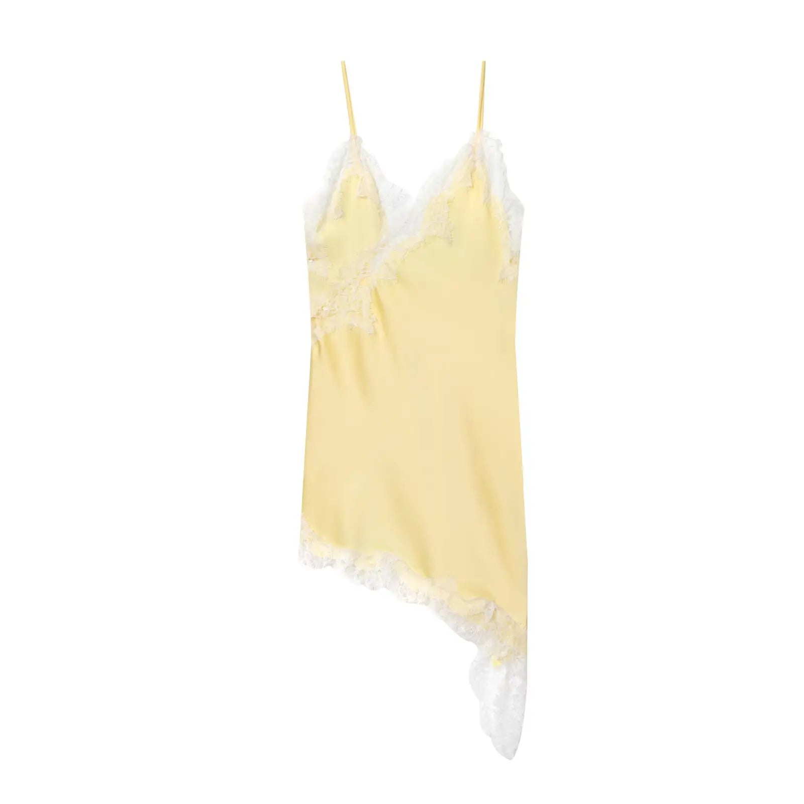 SAINT CLAIRE Selene asymmetrical mini dress featuring a stylish, modern design in vibrant fabric, shown on a model.