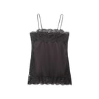 SAINT CLAIRE velour lace camisole featuring delicate lace details and soft velour fabric for a luxurious, feminine look.
