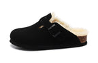 Saint Moritz St. Moritz Clog featuring a classic wooden sole and leather upper, displayed from a side view.