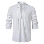 Saint Moritz Valen Heritage Shirt in fabric with a classic collar, button front, and tailored fit, shown in a close-up view.
