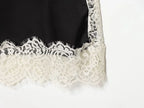 SAINT CLAIRE velour lace camisole featuring delicate lace trim and soft velour fabric, shown on a neutral background.