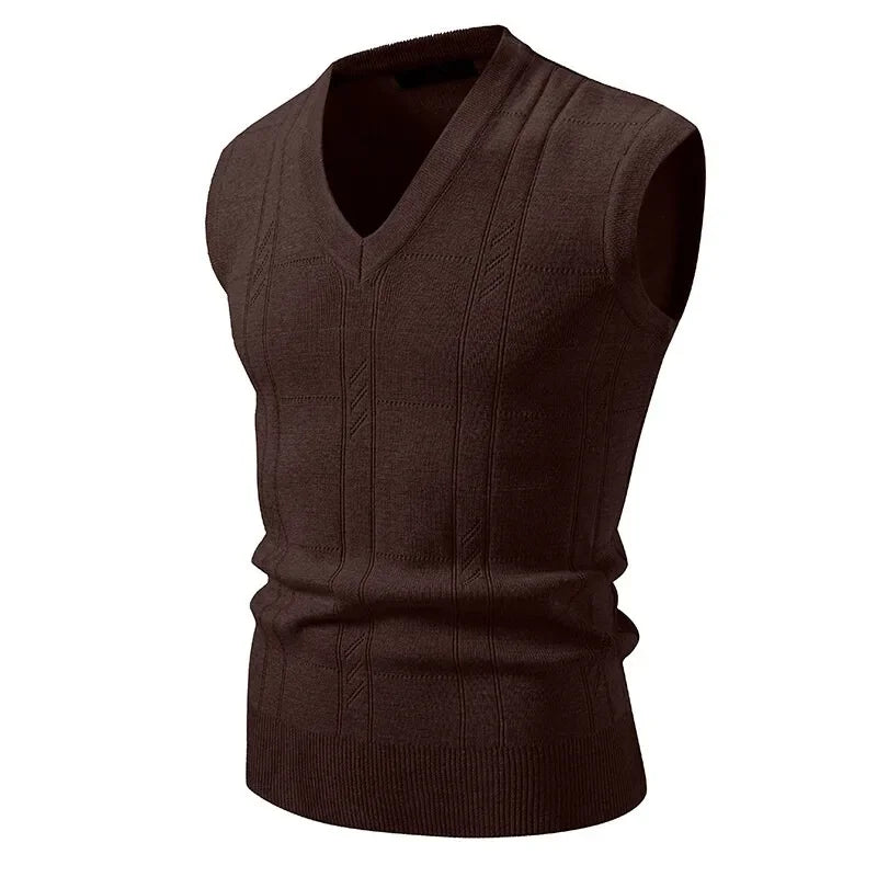 Saint Moritz Windsor sweater vest featuring a classic knit design and V-neck, perfect for layered casual or professional looks.