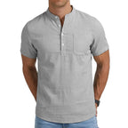 Saint Moritz Positano linen-style shirt in light fabric, displayed flat with collar and buttons visible.
