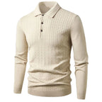 Saint Moritz Oxford Classic Sweater shown in a cozy knit with a crew neckline and ribbed cuffs, in a versatile neutral color