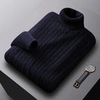 Saint Moritz Zermatt turtleneck cashmere sweater in beige, featuring a cozy, high-neck design and soft knit fabric.
