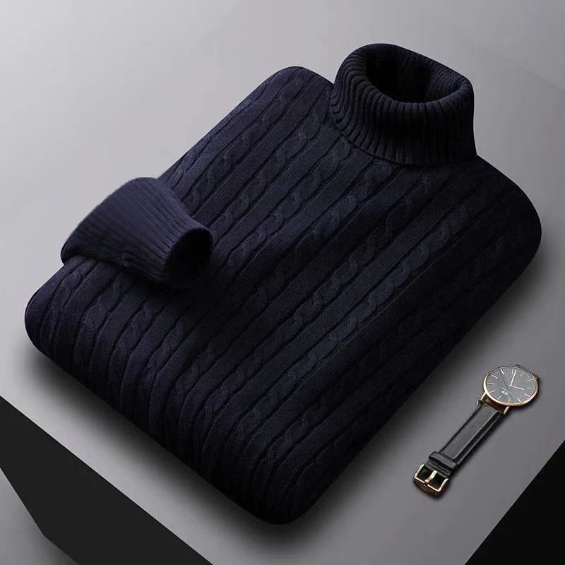Saint Moritz Zermatt turtleneck cashmere sweater in beige, featuring a cozy, high-neck design and soft knit fabric.