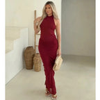 SAINT CLAIRE Milano Dress in elegant fabric, featuring a stylish silhouette and intricate detailing, perfect for sophisticated occasions.