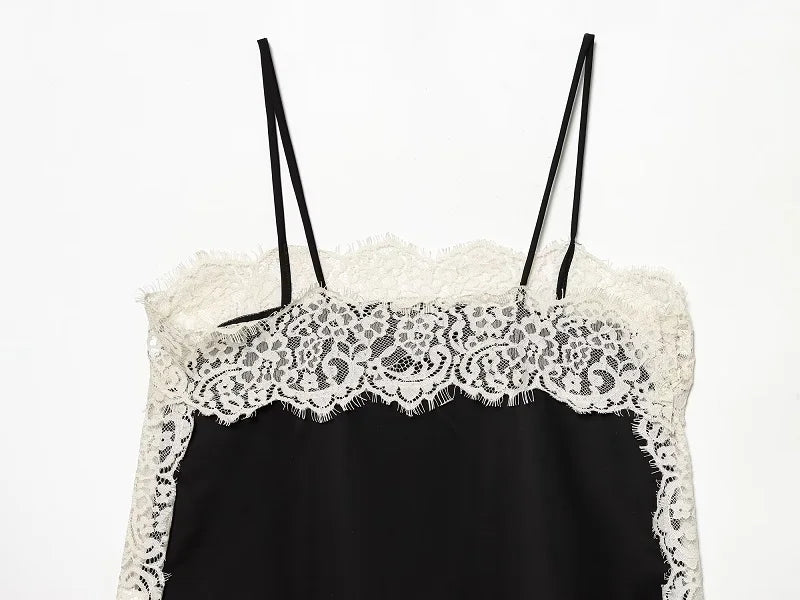 SAINT CLAIRE velour lace camisole featuring delicate lace details and soft velour fabric, shown on a neutral background.
