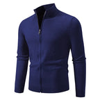 Saint Moritz Mont Blanc zip-up sweater, featuring a cozy knit design and front zipper, suitable for casual wear.
