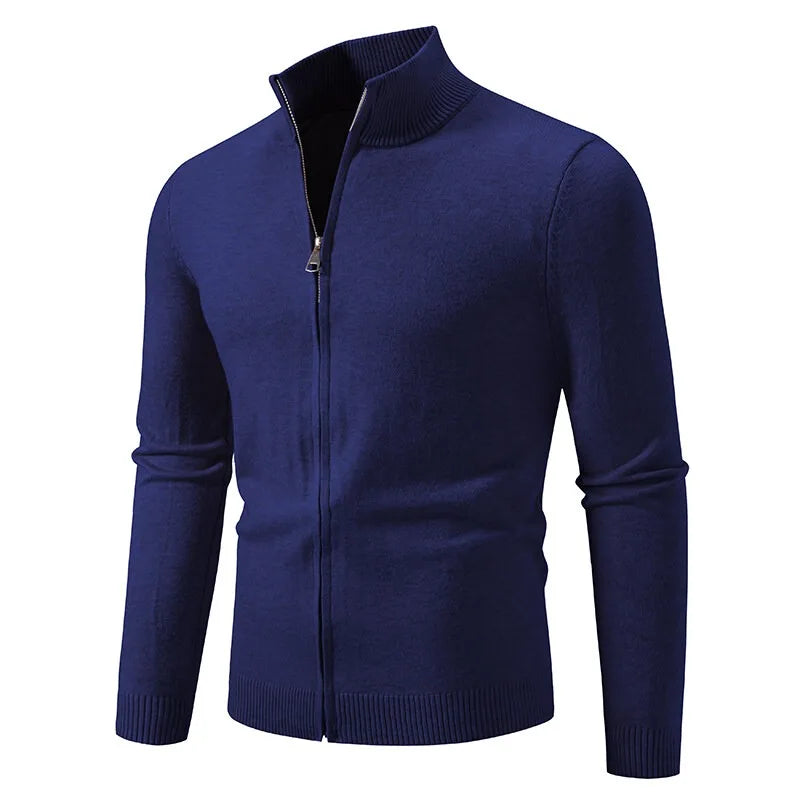 Saint Moritz Mont Blanc zip-up sweater, featuring a cozy knit design and front zipper, suitable for casual wear.
