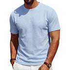 Saint Moritz Capri lightweight cotton tee displayed on a hanger, showcasing its casual fit and soft fabric for everyday wear.