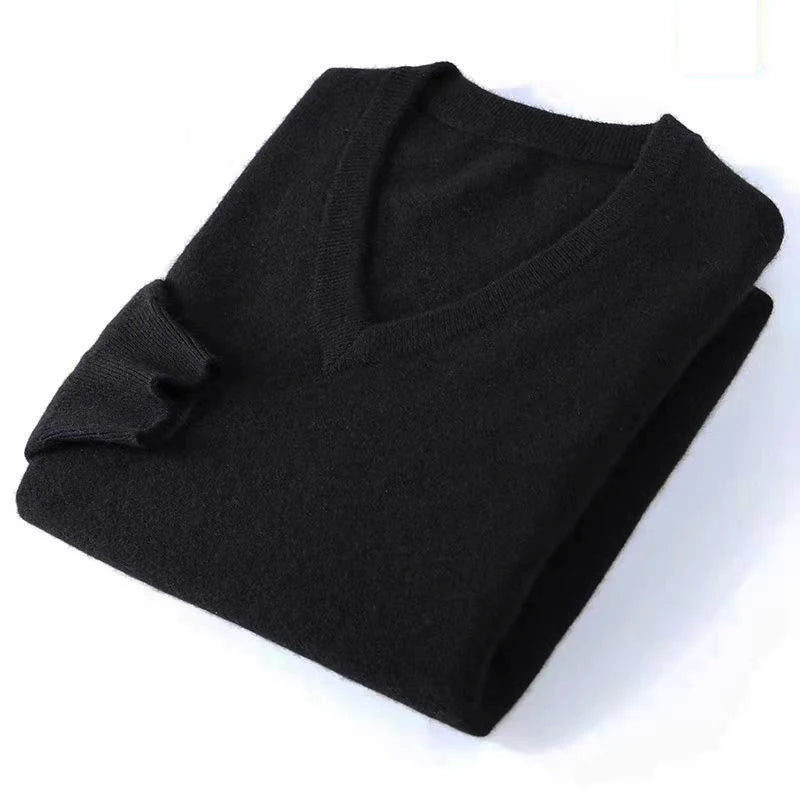 Chelsea V-Neck Sweater - 100% Cashmere