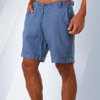 Saint Moritz classic cotton shorts in light beige, featuring a relaxed fit and adjustable drawstring waistband.