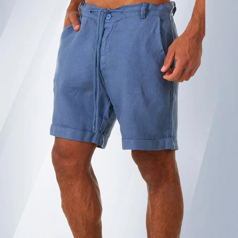 Saint Moritz classic cotton shorts in light beige, featuring a relaxed fit and adjustable drawstring waistband.