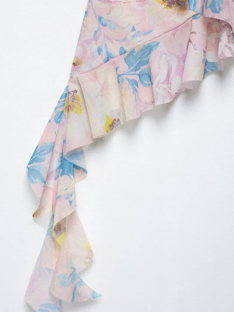 SAINT CLAIRE Marbella Statement Top featuring bold design and vibrant fabric, perfect for a stylish, eye-catching look.