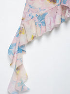 SAINT CLAIRE Marbella Statement Top featuring bold design and vibrant fabric, perfect for a stylish, eye-catching look.