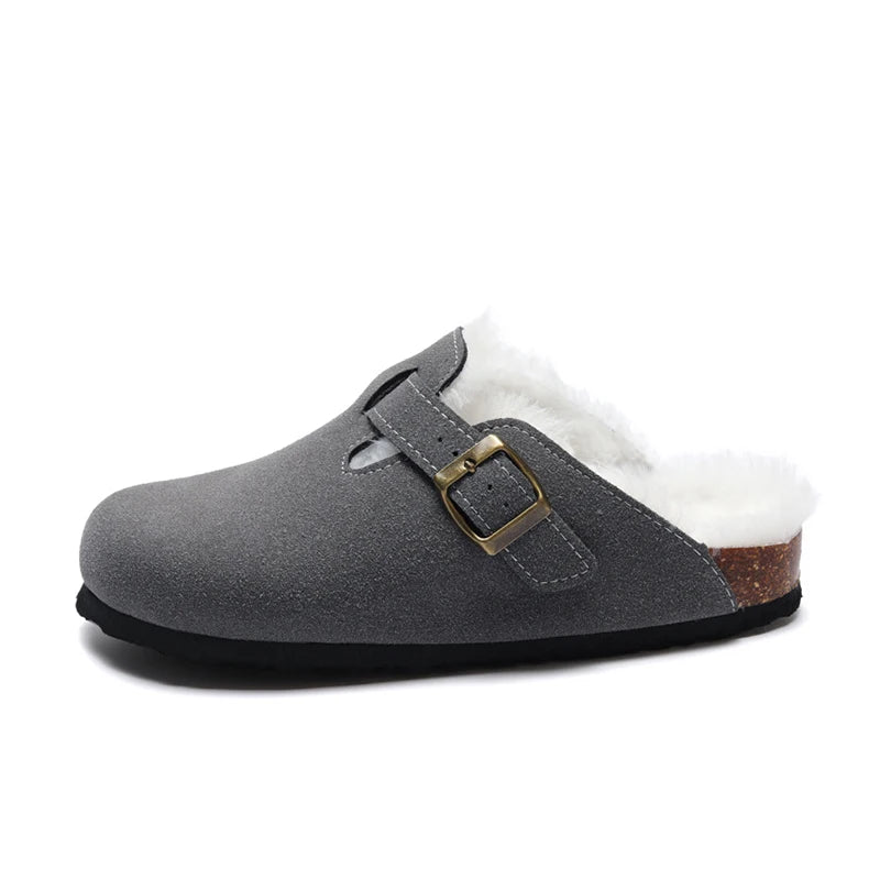 Saint Moritz St. Moritz Clog featuring a wooden sole and leather upper, shown from a side angle highlighting classic clog design.