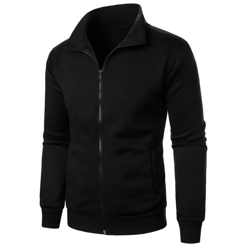 Saint Moritz Alpine zip-up knit jacket, featuring a cozy knit texture and front zipper, ideal for stylish cold-weather wear.