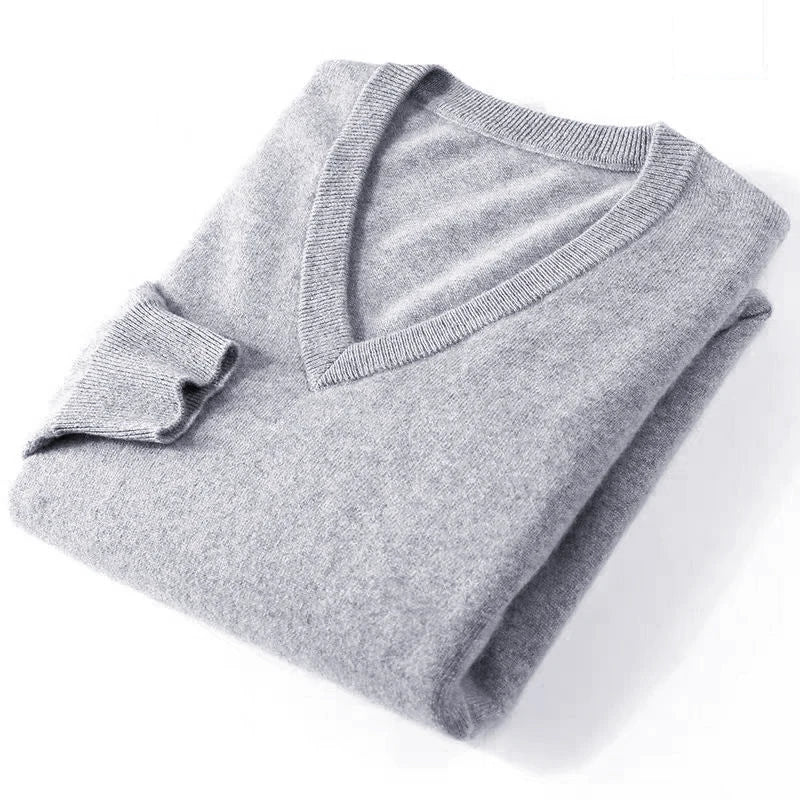 Chelsea V-Neck Sweater - 100% Cashmere