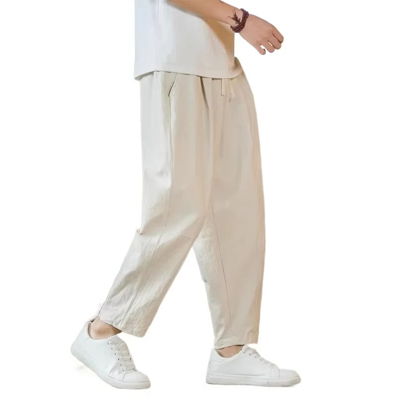 Saint Moritz Santorini loose fit trousers in lightweight fabric, shown with a relaxed, wide-leg silhouette and neutral color.