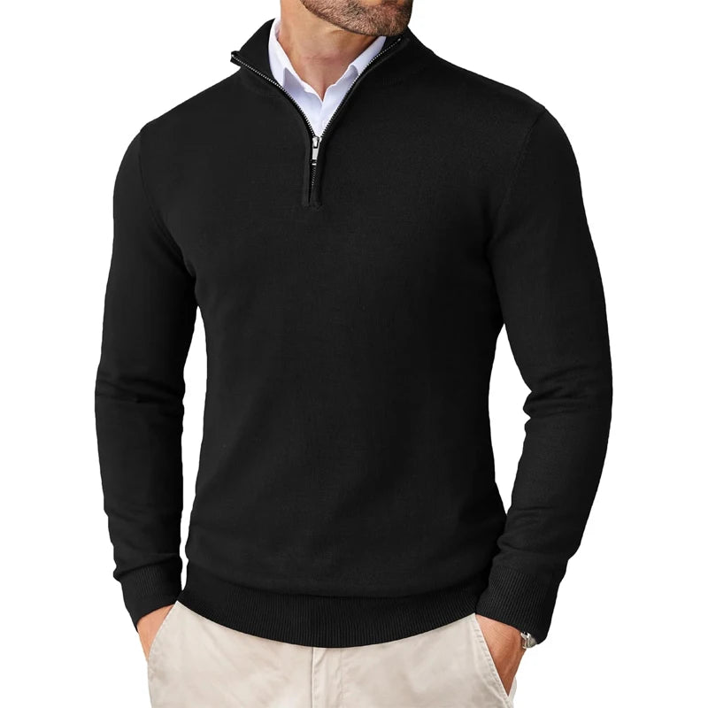 Saint Moritz Essential Winter Pullover shown in a cozy, soft fabric with a classic fit and ribbed cuffs for warmth and comfort.