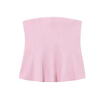 SAINT CLAIRE Épure backless top in soft fabric, featuring a stylish open back and sleek design.