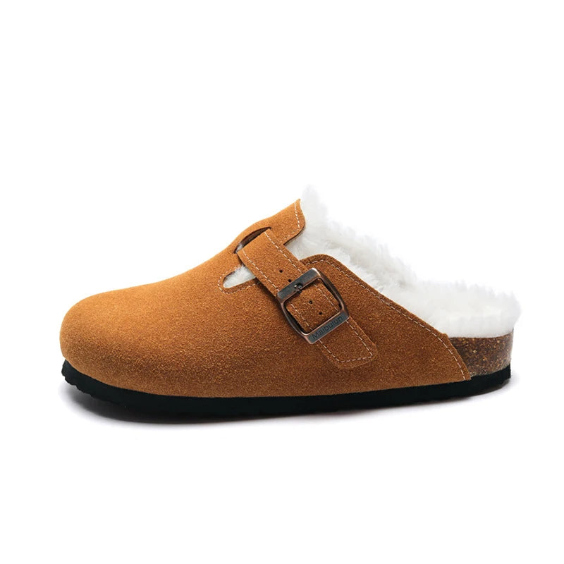Saint Moritz St. Moritz Clog in natural leather with wooden sole, showcasing the classic slip-on design and ergonomic shape.