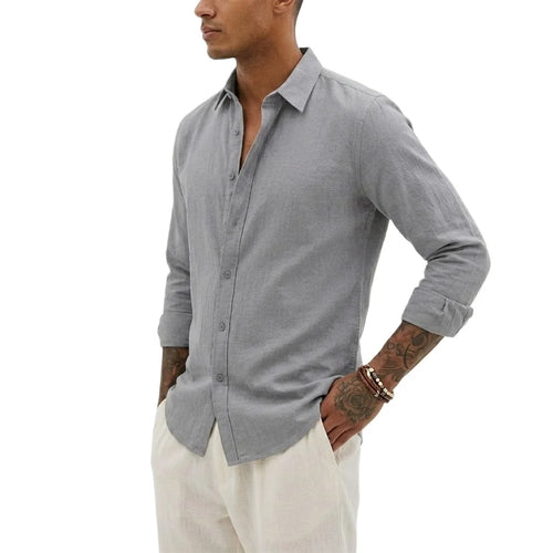 Saint Moritz Amalfi Cotton Shirt displayed on a hanger, featuring a classic design with a crisp white fabric and button-down front.