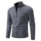 Saint Moritz Mont Blanc zip-up sweater featuring a cozy knit fabric and a full front zipper, ideal for casual wear.